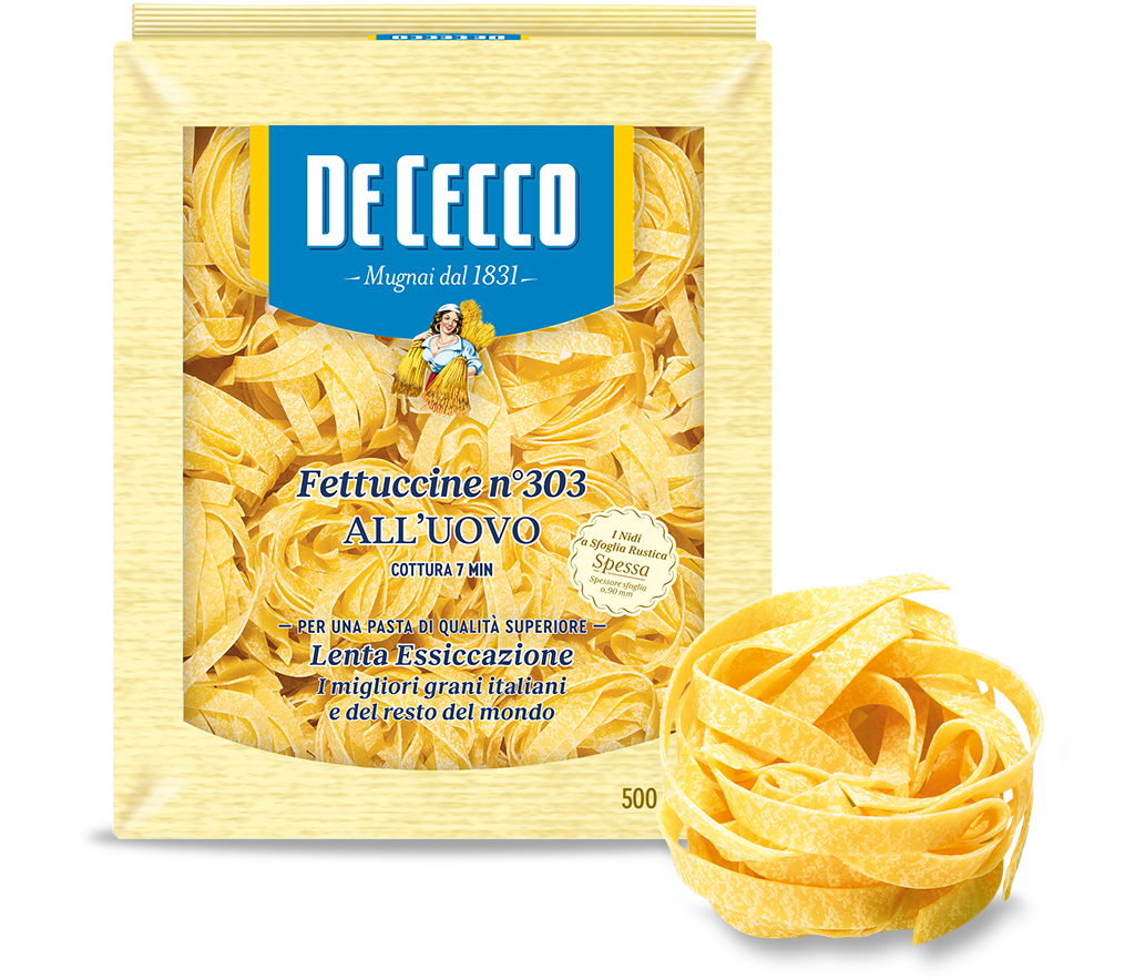 8 x De Cecco Fettuccine all'Uovo N.303 gr. 500