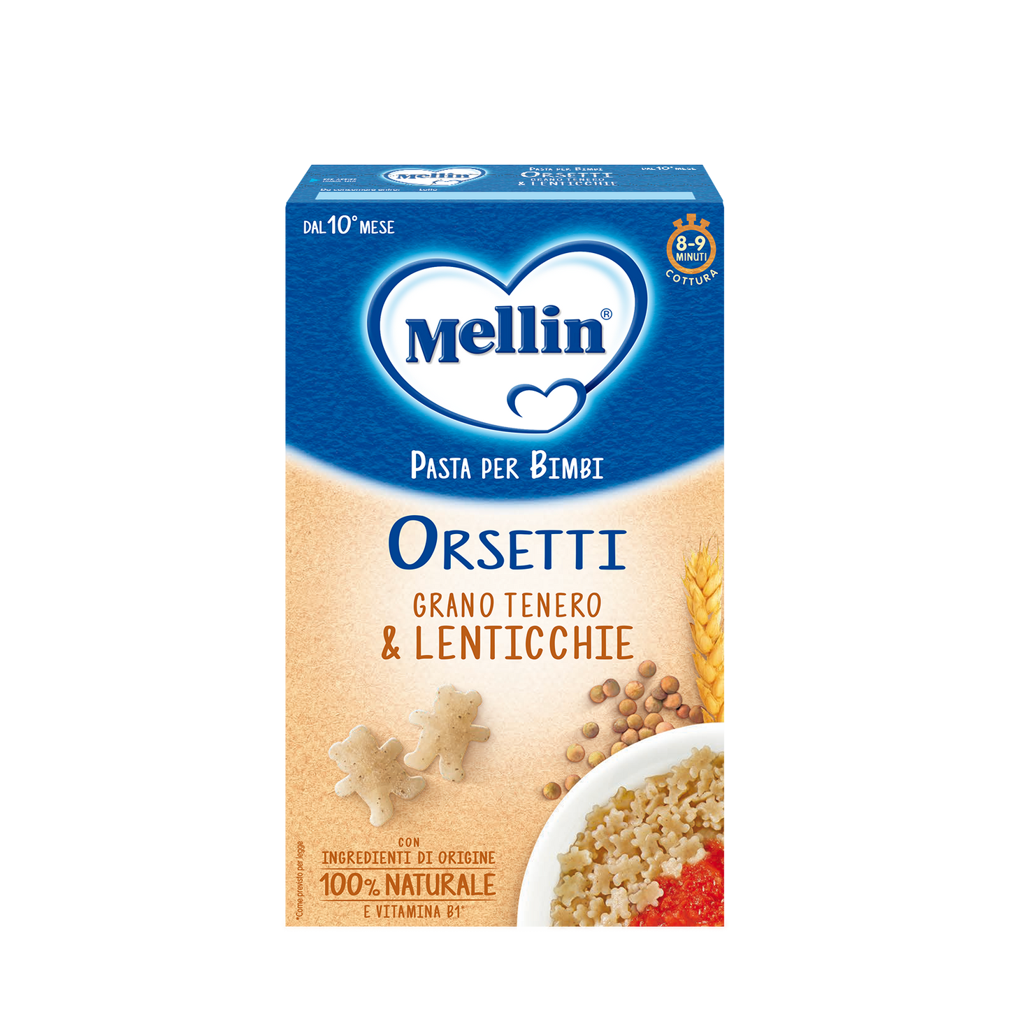 12 x Mellin Pasta per Bimbi Orsetti gr. 280