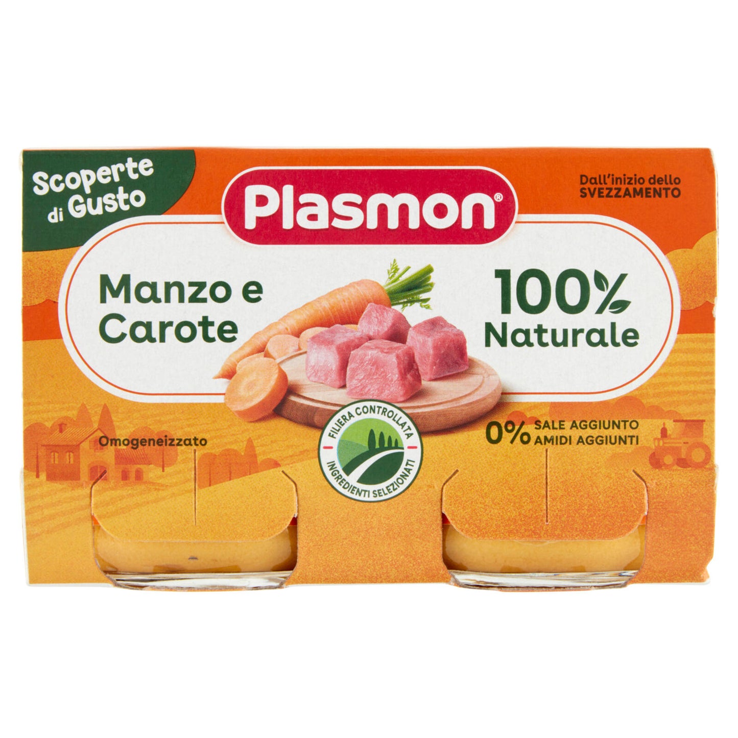 12 x Plasmon Manzo e Carote gr. 240