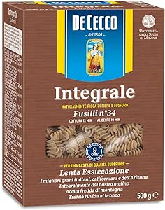 16 x De Cecco Integrale Fusilli N.34 gr. 500
