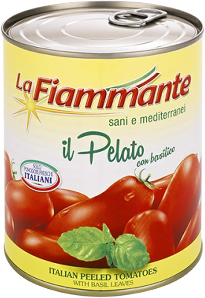 12 x La Fiammante Pelati Basilico gr. 800