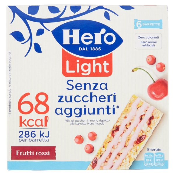 10 x Hero Barretta Light Frutti Rossi gr. 20 x6
