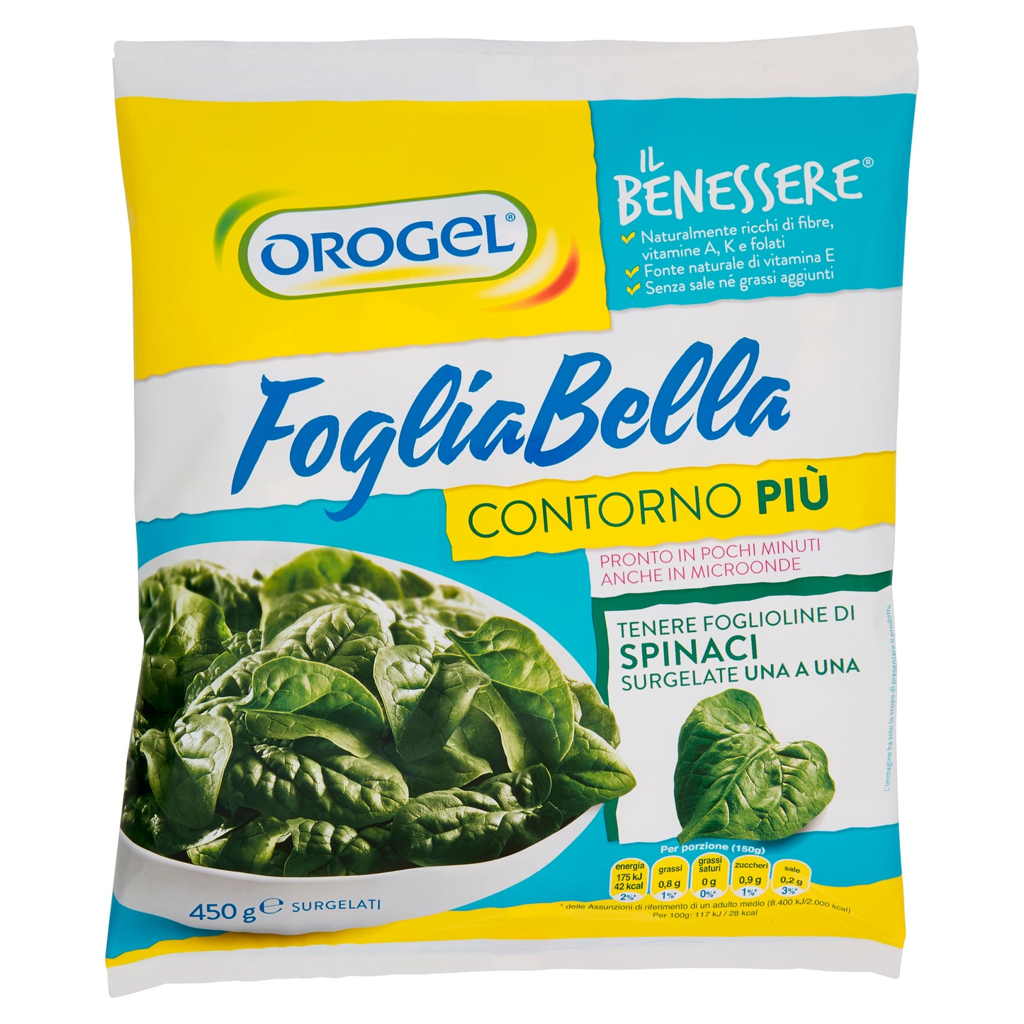 12 x Orogel Spinaci Foglia gr. 450