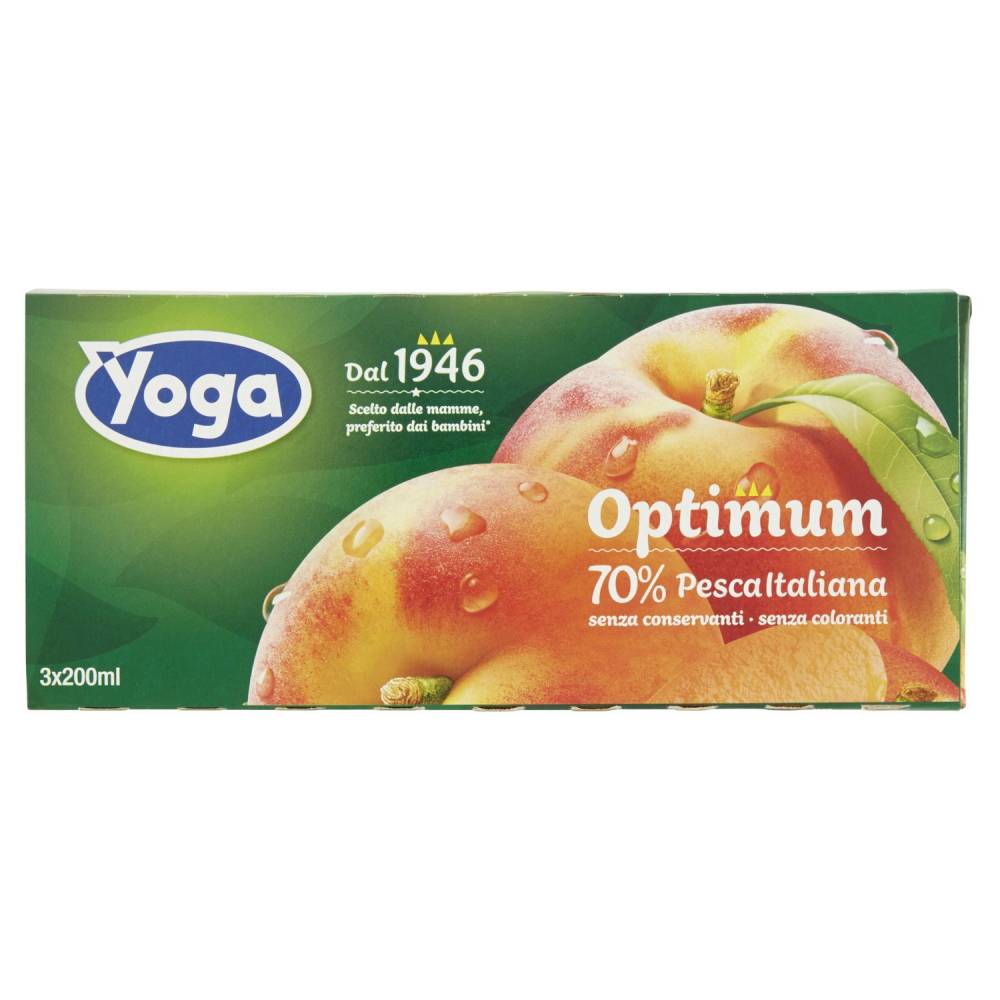 8 x Yoga Succhi x3 Pesca ml. 200