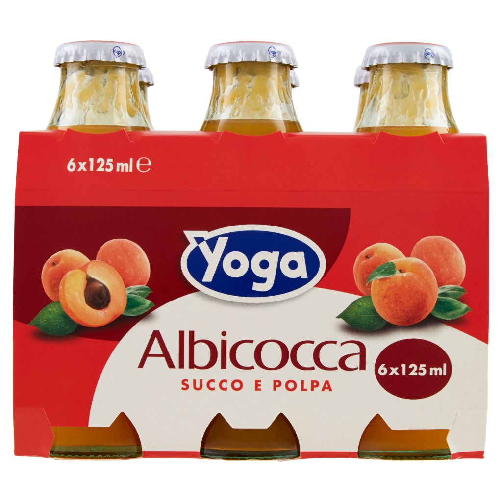 8 x Yoga Succhi x6 Albicocca ml. 125