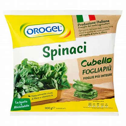 12 x Orogel Spinaci Cubello Busta gr. 900
