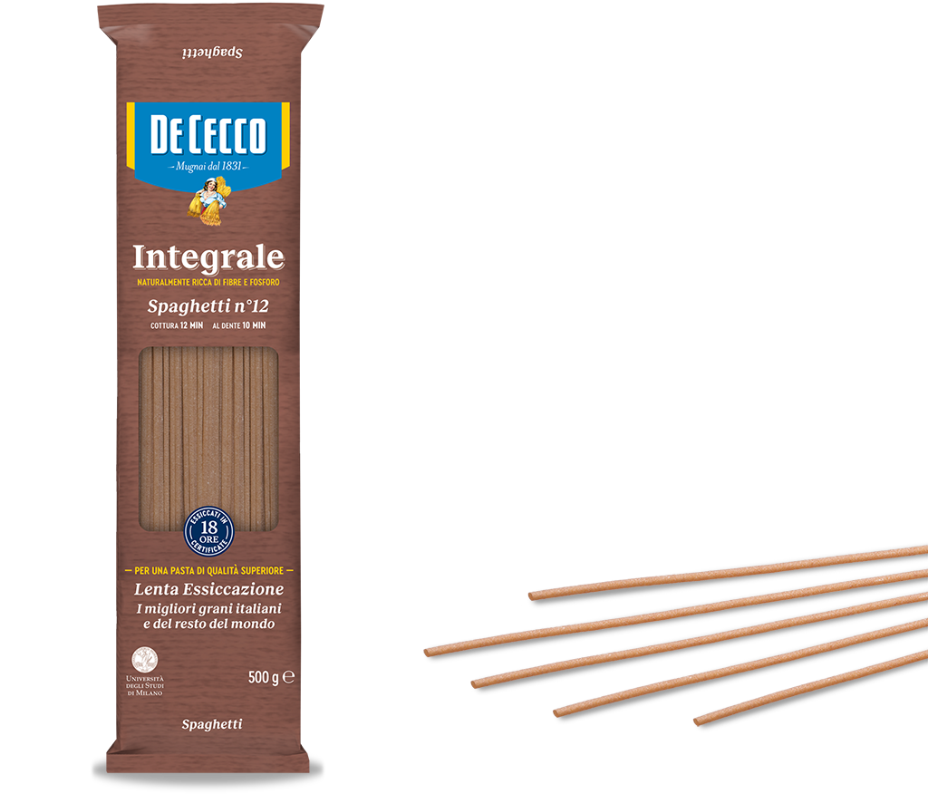 24 x De Cecco Integrale Spaghetti N.12 gr. 500
