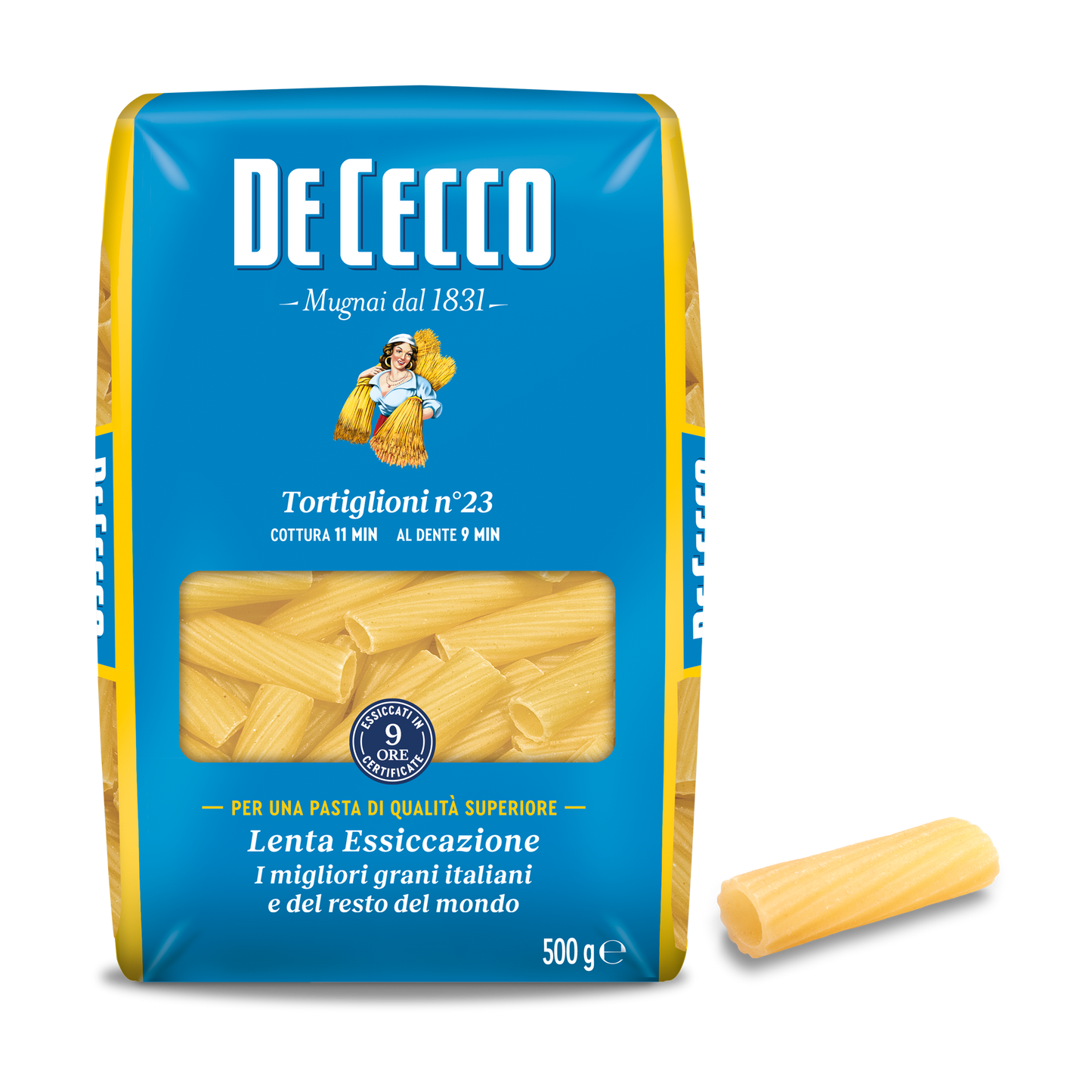 4 x De Cecco Tortiglioni N.23 Kg. 3