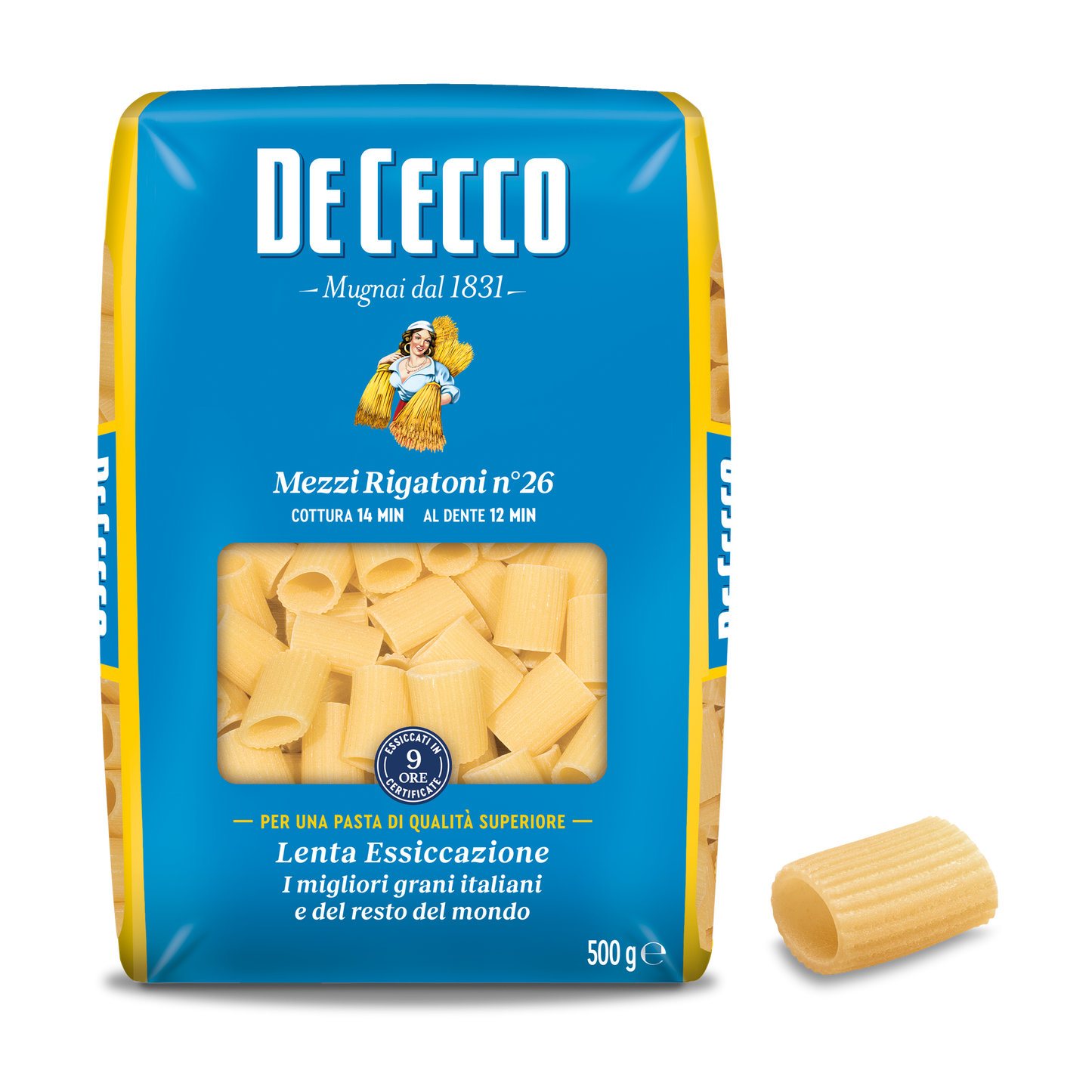 4 x De Cecco Mezzi Rigatoni N.26 Kg. 3