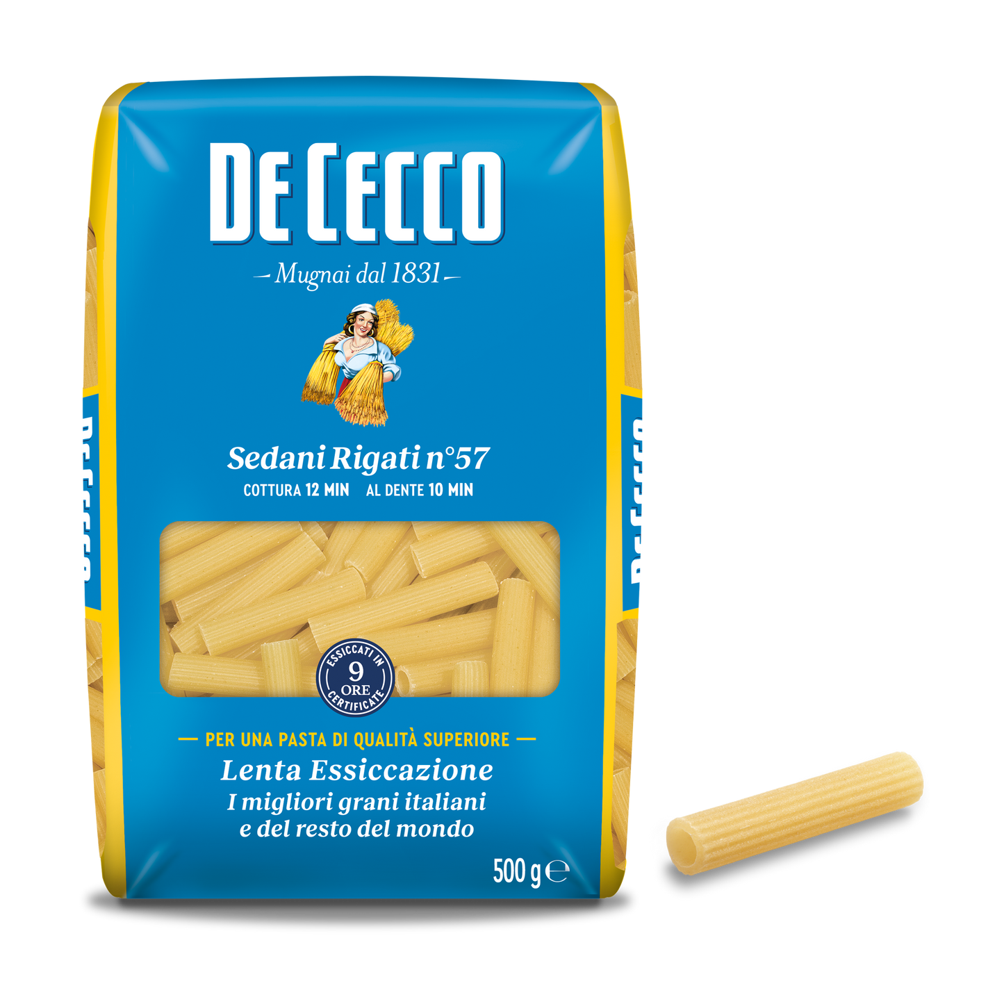4 x De Cecco Sedani Rigati N.57 Kg. 3