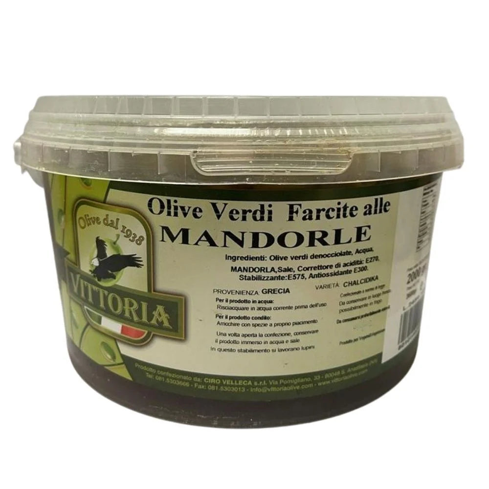 1 x Velleca Olive Verdi con Mandorle al Kg