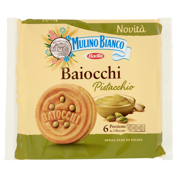 9 x Mulino Bianco Baiocchi Pistacchio gr. 168