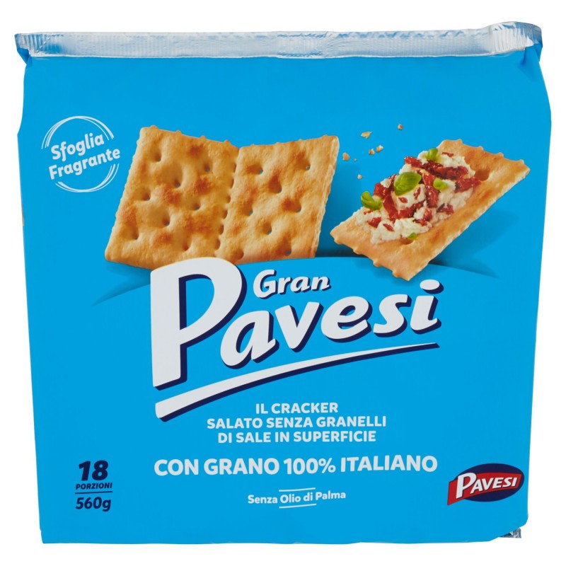 12 x Pavesi Crackers Non Salati Pacco gr. 560