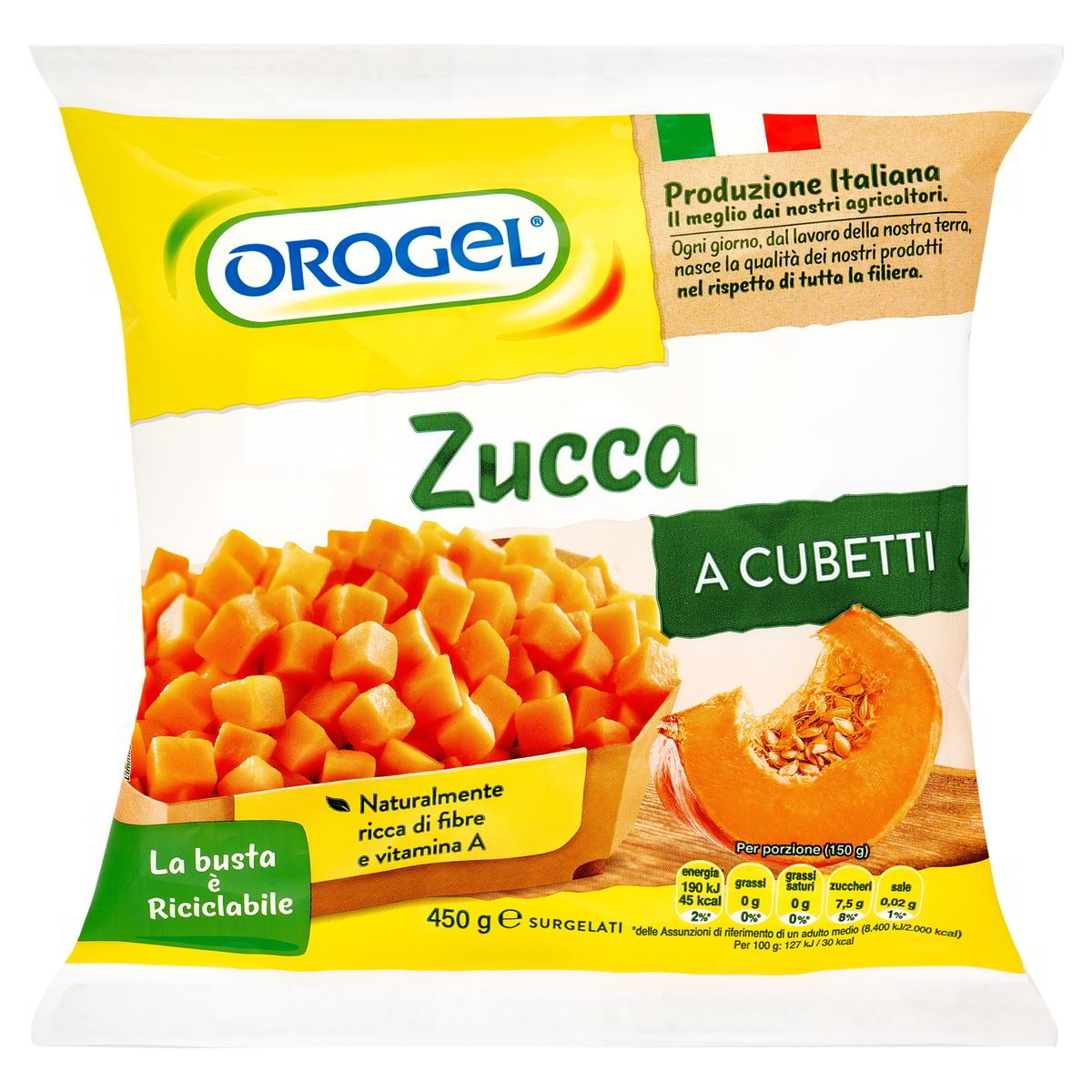 12 x Orogel Zucca a Cubetti gr. 450