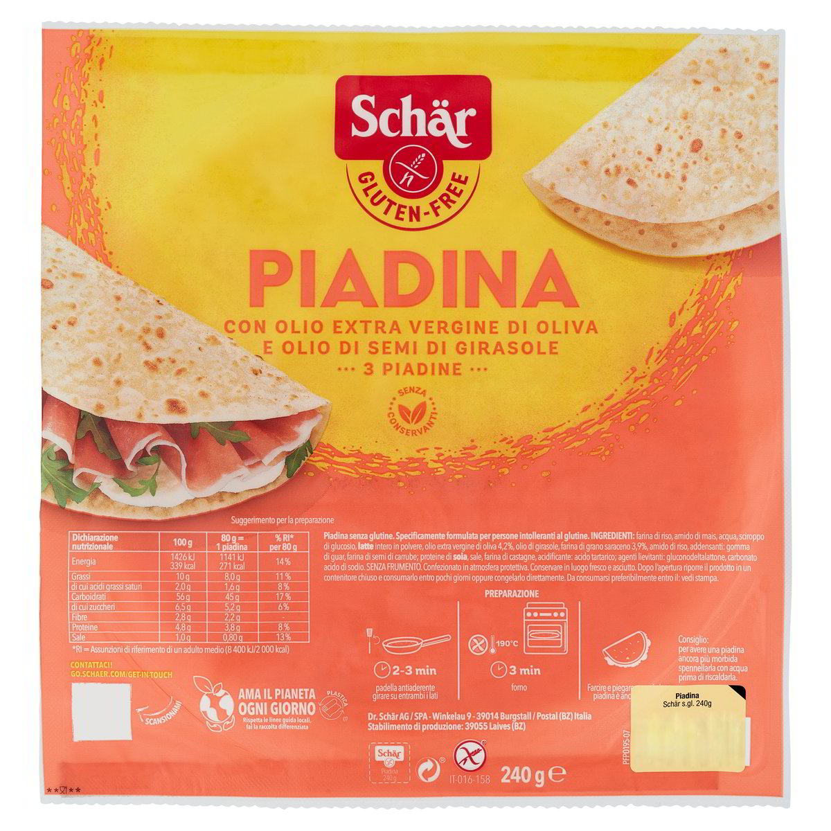 6 x Schar Piadina gr. 240
