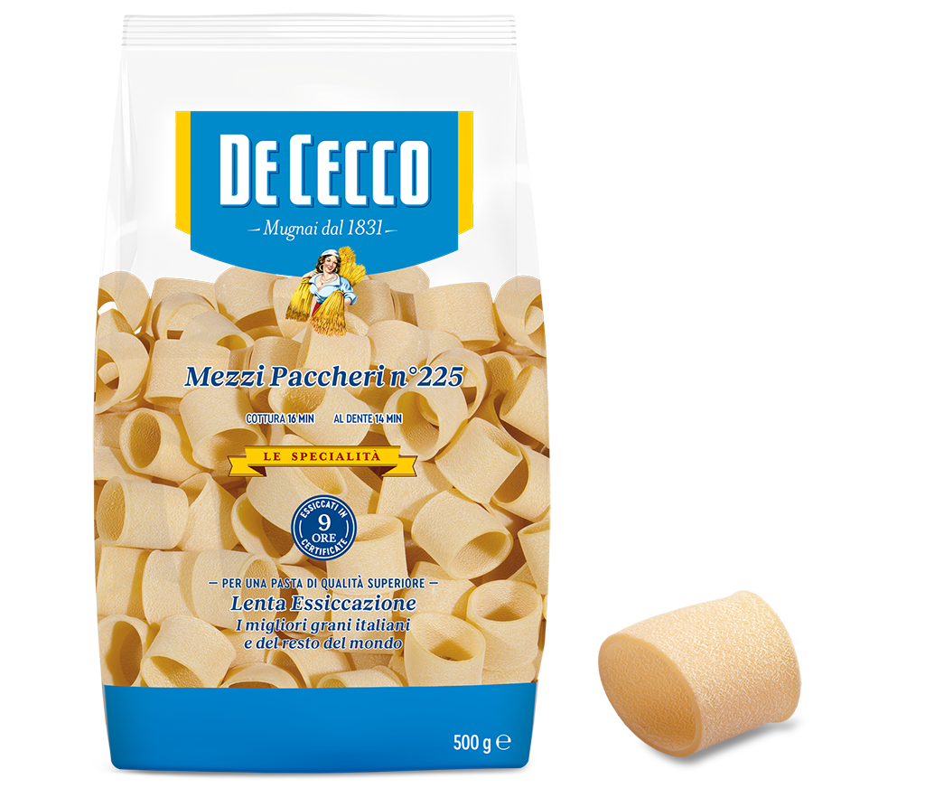 12 x De Cecco Mezzi Paccheri Rigati N.230 Gr 500