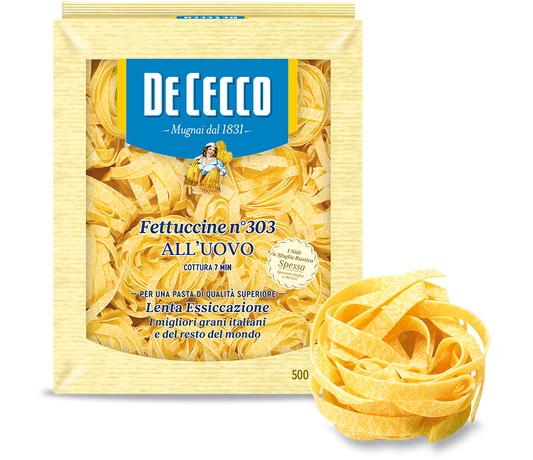 8 x De Cecco Fettuccine All'uovo Nr.303 Gr 500