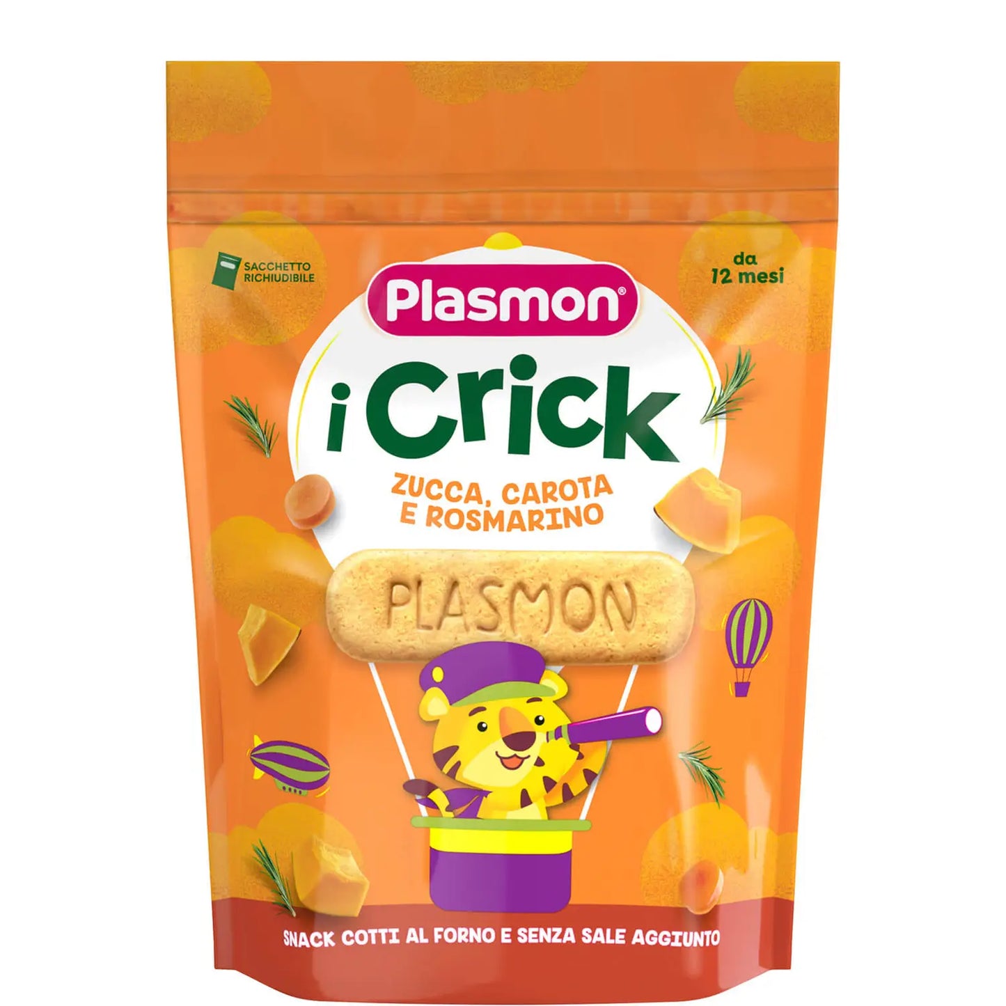 6 x Plasmon Crick Zucca E Carota Gr 100