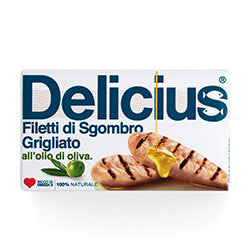 10 x Delicius Sgombro Grigliato Olio Di Oliva Gr 85