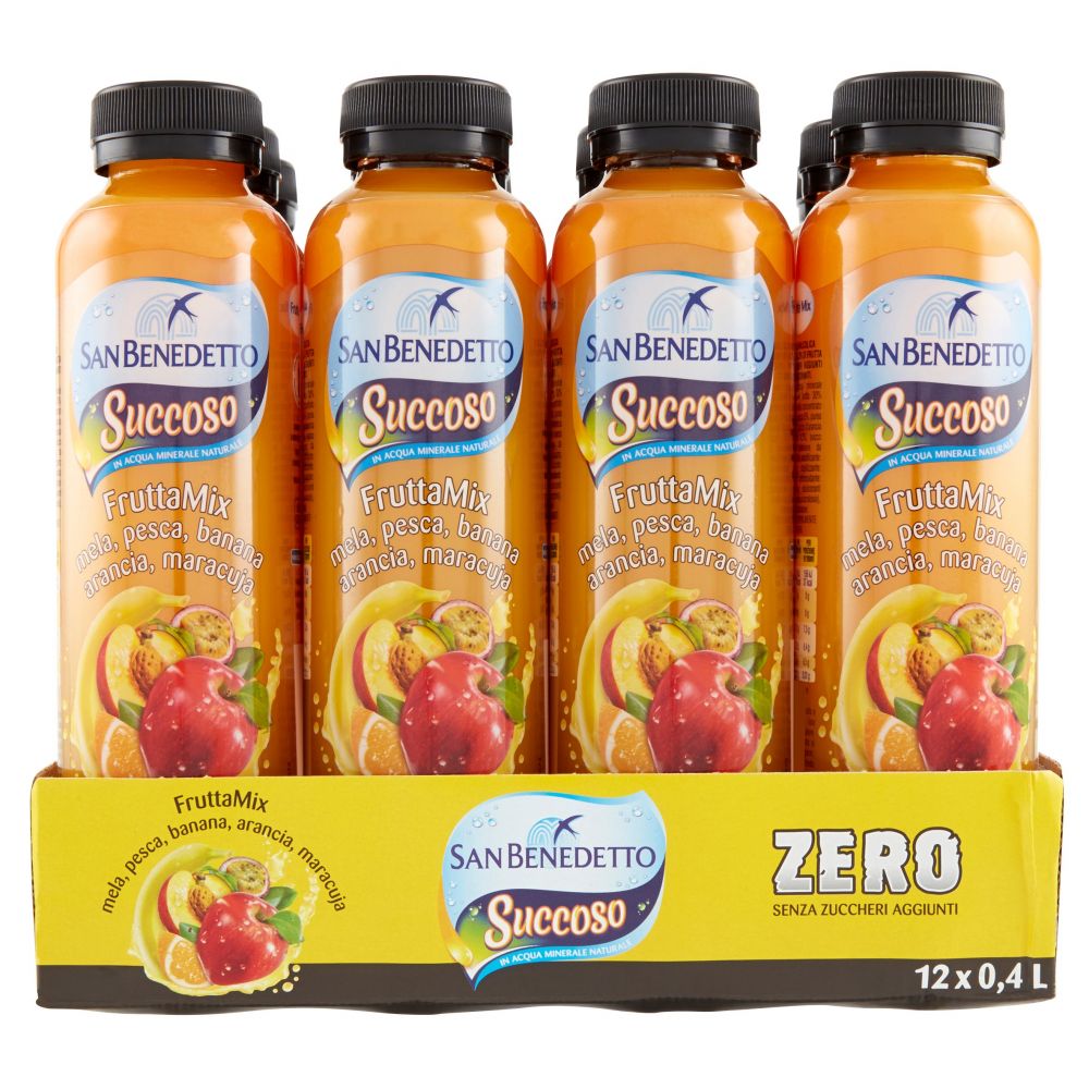 12 x Succoso Zero Frutta Mx Cl 40