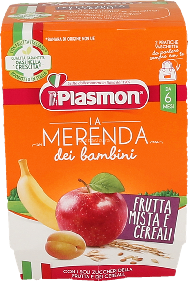 12 x Plasmon Merenda Frutta e Cereali gr. 120 x2