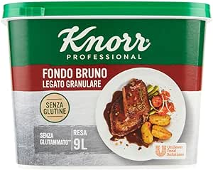 6 x Knorr Fondo Bruno Granulare Senza Glutine Gr 500