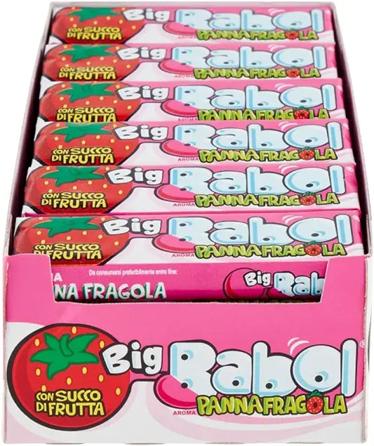 1 x Big Babol Mega Panna e Fragola x24