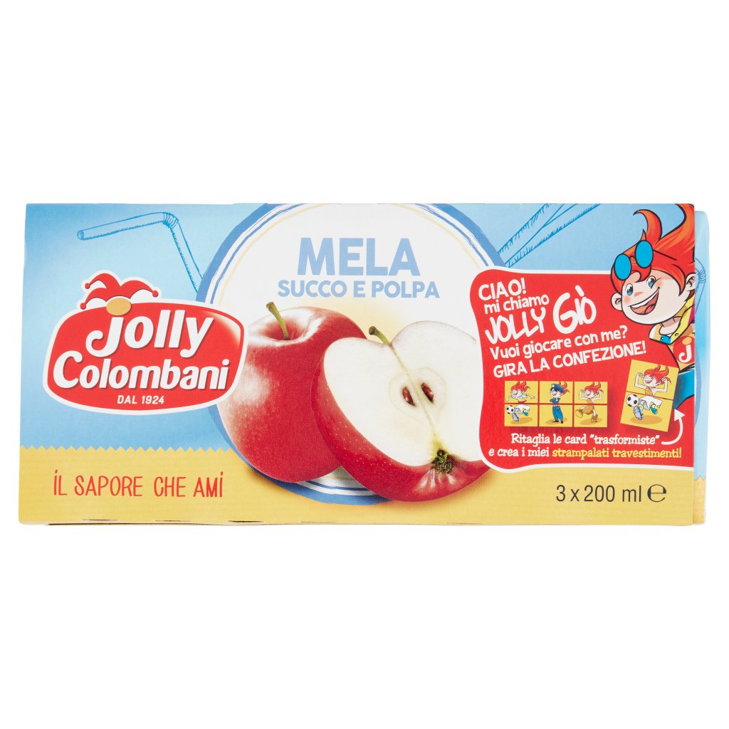 8 x Jolly Succhi X3 Mela Ml 200