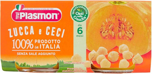 12 x Plasmon Omogeneizzato Verdure Ceci/Zucca gr. 80