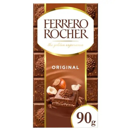 8 x Ferrero Tavoletta Rocher Bianco e Nocciola gr. 90