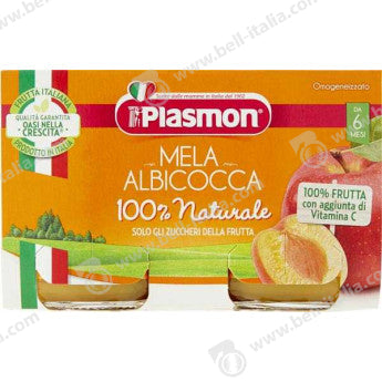 12 x Plasmon Frutta Mela E Albicocca Gr 52X2