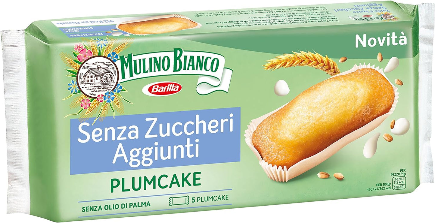 10 x Mulino Bianco Plumcake Senza Zuccheri Aggiuntivi Gr 155