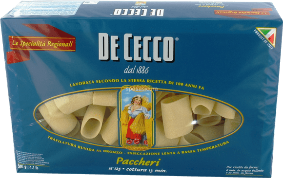 12 x De Cecco Le SpecialitÃ  Paccheri N.125 Gr 500