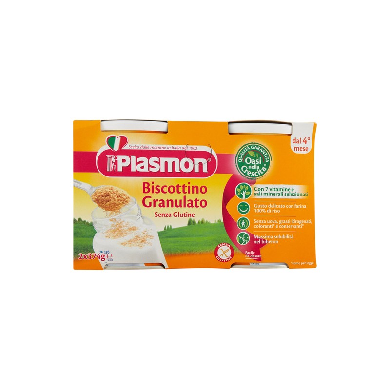 6 x Plasmon Biscotto Granulato Astuccio Gr 748