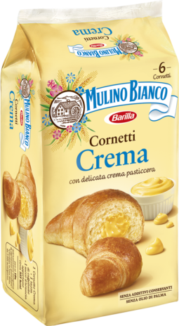 8 x Mulino Bianco Cornetti Crema gr. 300