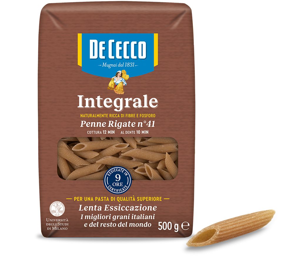 16 x De Cecco Integrale Penne Rigate N.41 Gr 500