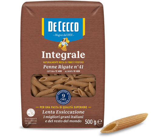 16 x De Cecco Integrale Penne Rigate N.41 gr. 500