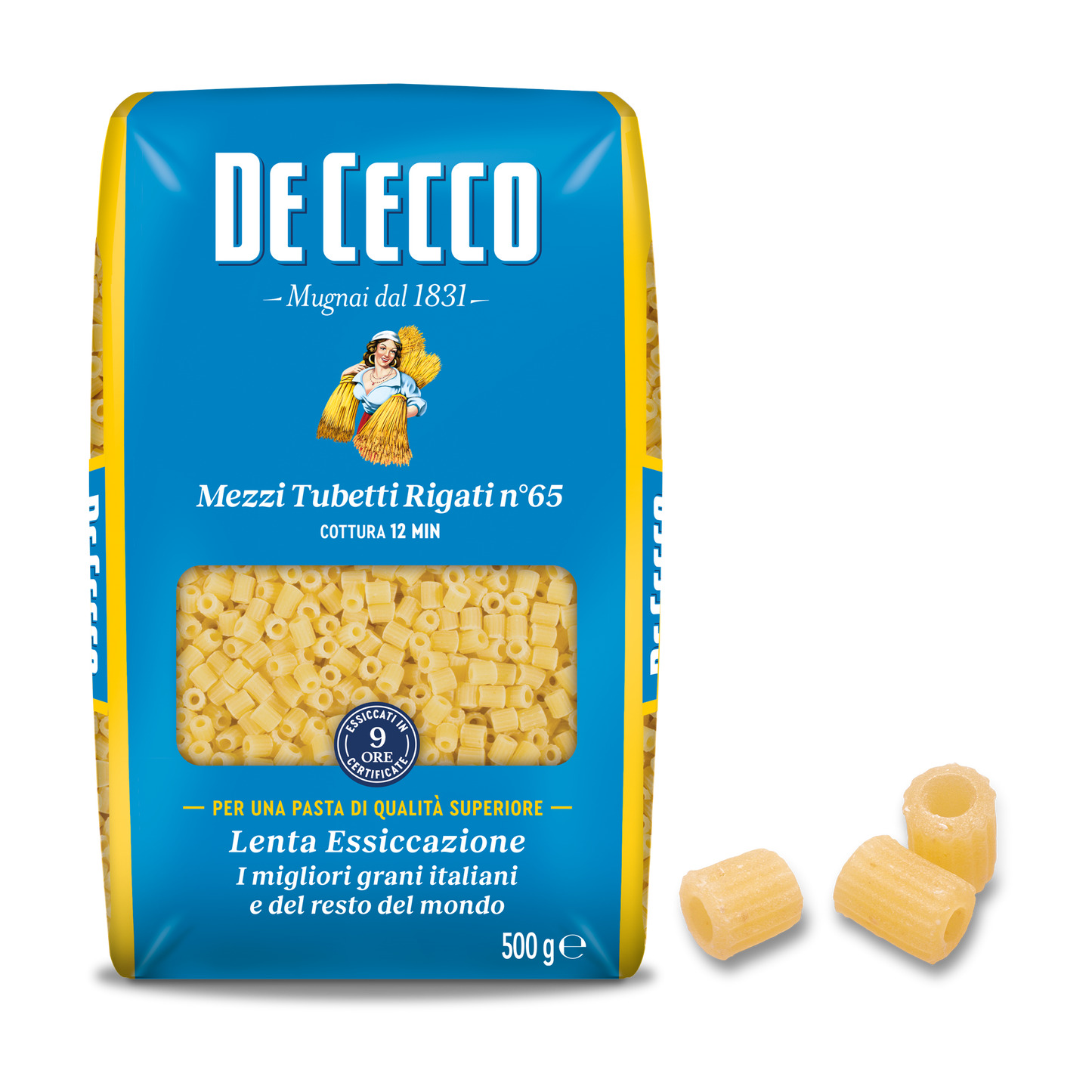 24 x De Cecco Mezzi Tubetti Lisci N.63 gr. 500