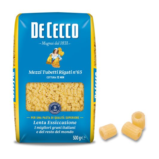 24 x De Cecco Mezzi Tubetti Lisci N.63 gr. 500