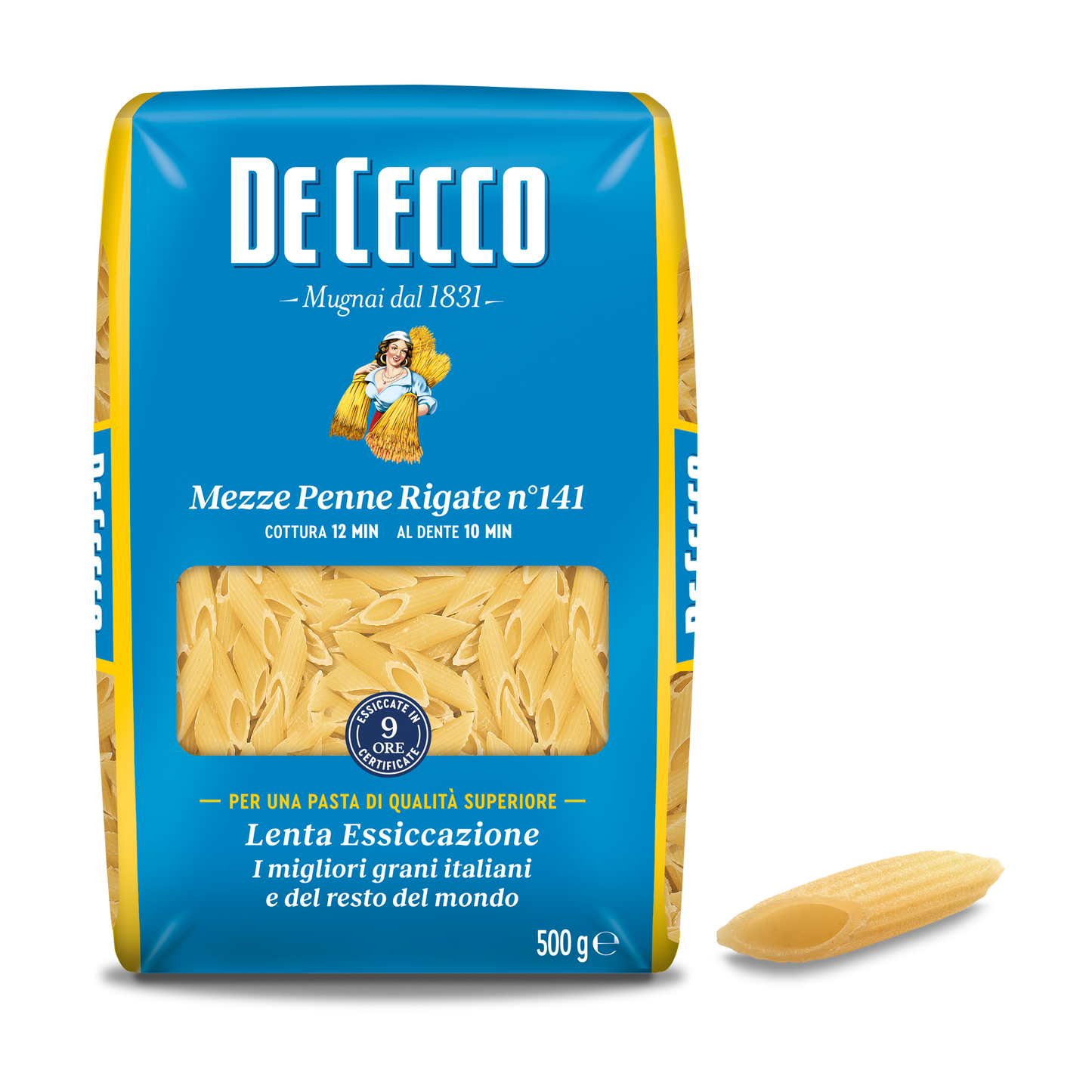 4 x De Cecco Mezze Penne Rigate N.141 Kg 3