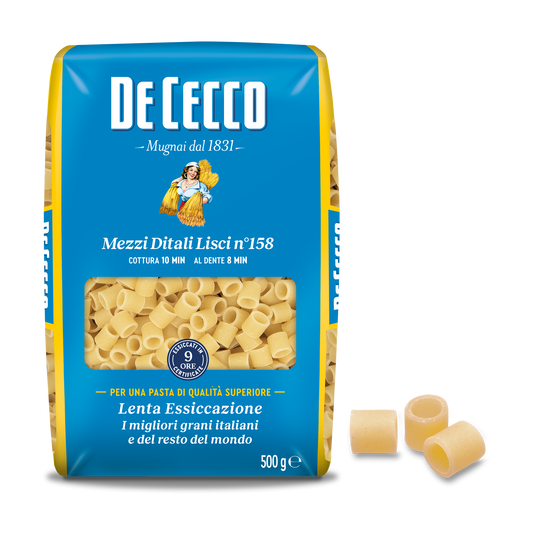 24 x De Cecco Mezzi Ditali Lisci N.158 gr. 500