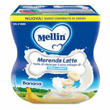 6 x Mellin Merenda x2 Latte e Banana gr. 200