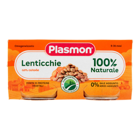 12 x Plasmon Omogeneizzato Lenticchie gr. 80 x2