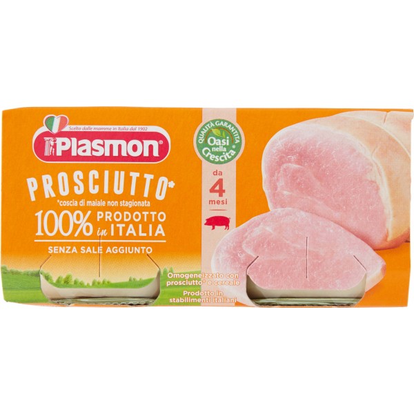 12 x Plasmon Omogeneizzato Carne Prosciutto Gr 80X2