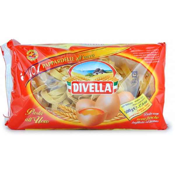 12 x Divella Pappardelle All'uovo N.101 Gr 500