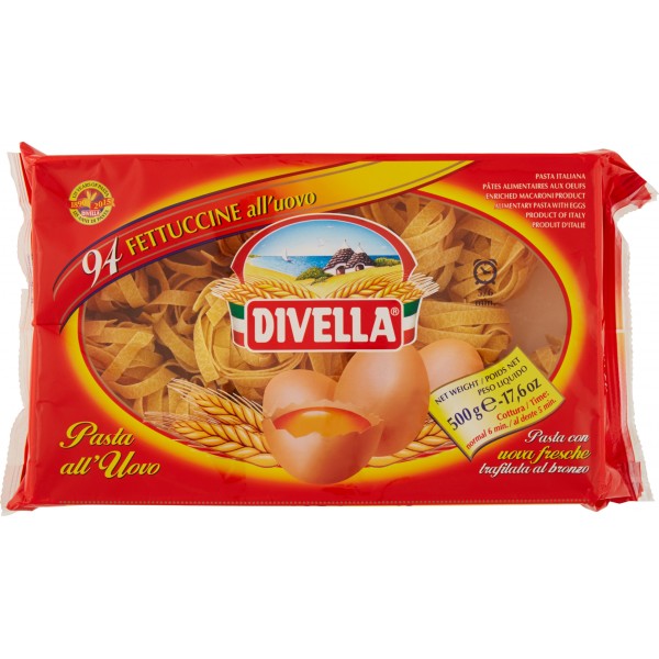 12 x Divella Fettuccine All'uovo N.94 Gr 500