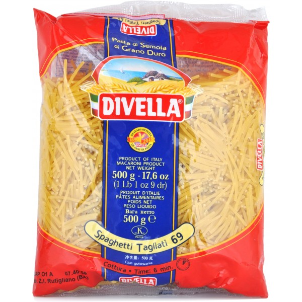 24 x Divella Spaghetti Tagliati N.69 Gr 500