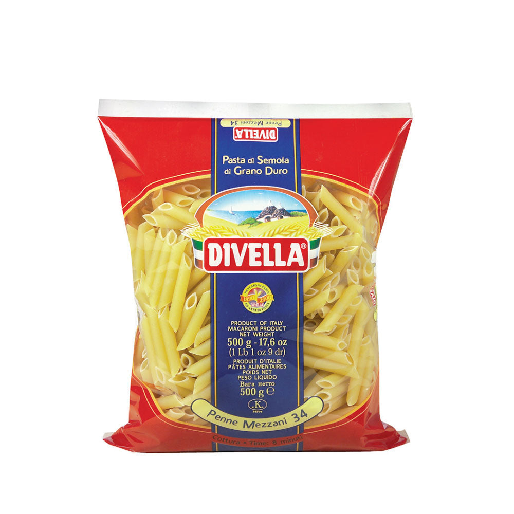 24 x Divella Penne Mezzani N.34 Gr 500