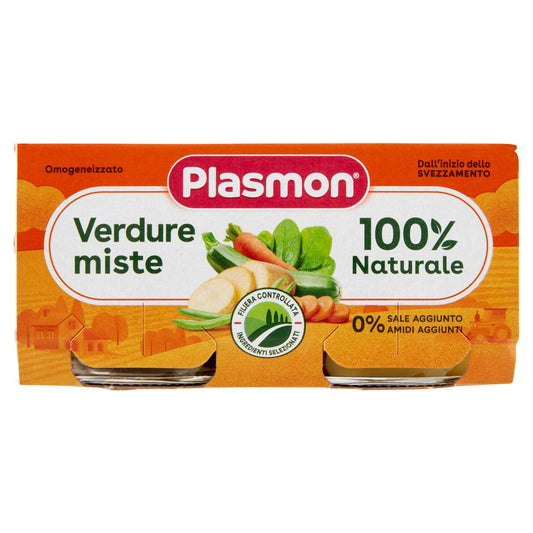 12 x Plasmon Omogeneizzato Verdure Miste gr. 80 x2