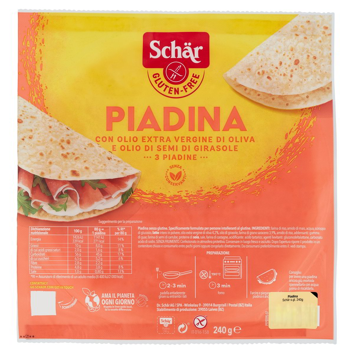 6 x Schar Piadina Gr 240